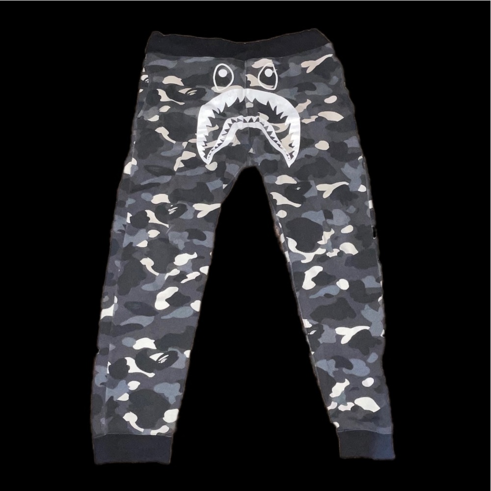 Glow in the dark BAPE white Camo Shark sweats